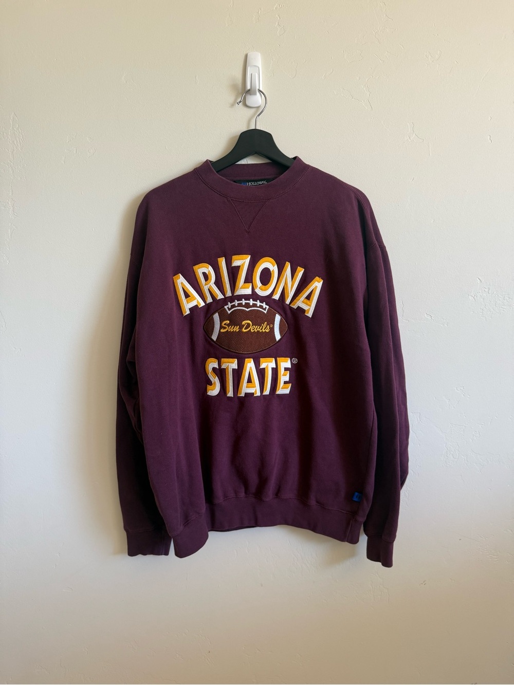 Arizona State Sun Devils Football Embroidered Mockneck Sweatshirt